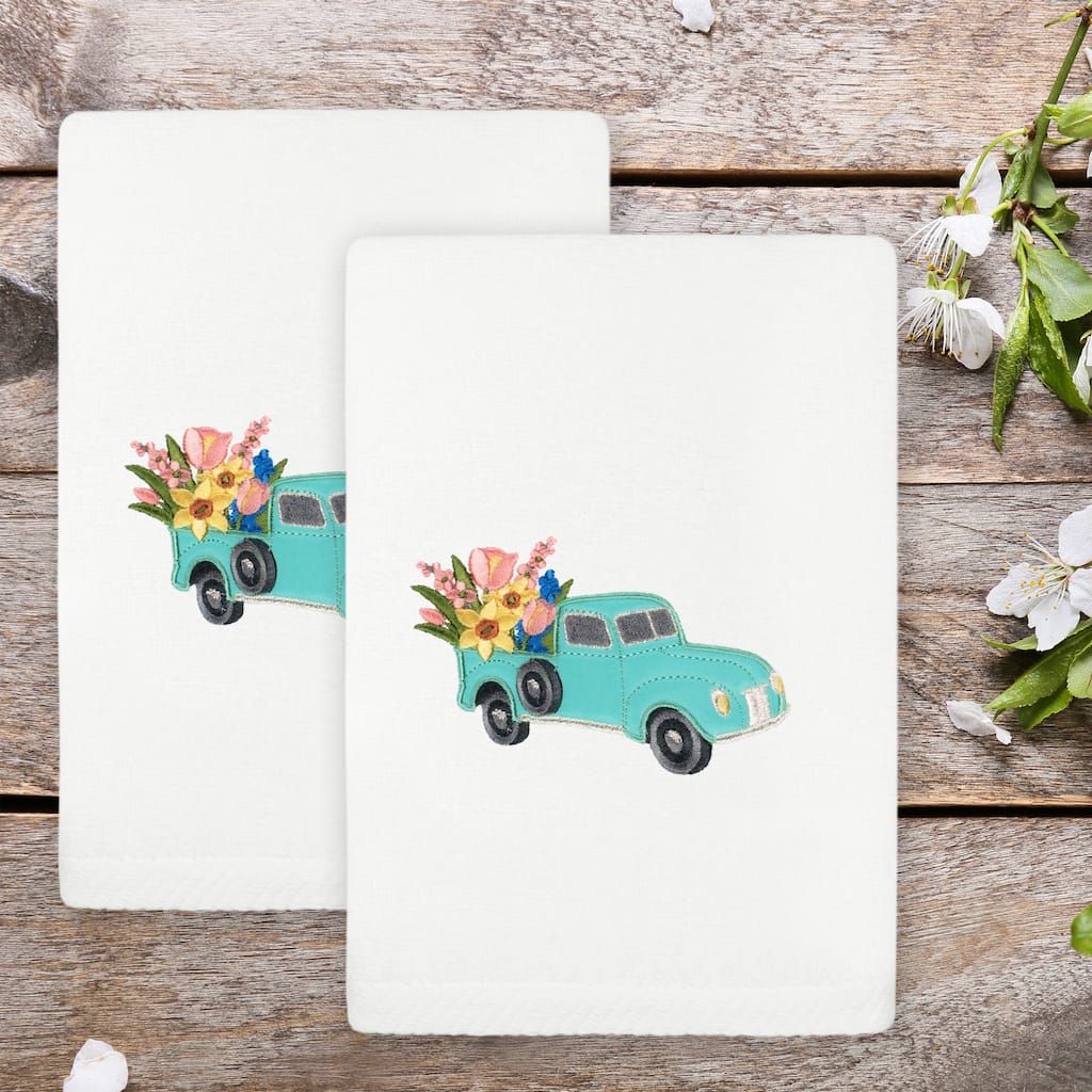 Authentic Hotel and Spa Spring Truck Turkish Cotton Hand Towels (Set of 2)