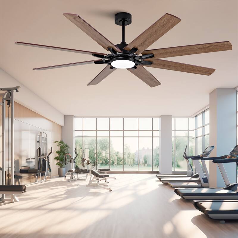 72" 8-blade Dual Finish Ceiling Fan w/ Remote Control, 6-speed Quiet DC