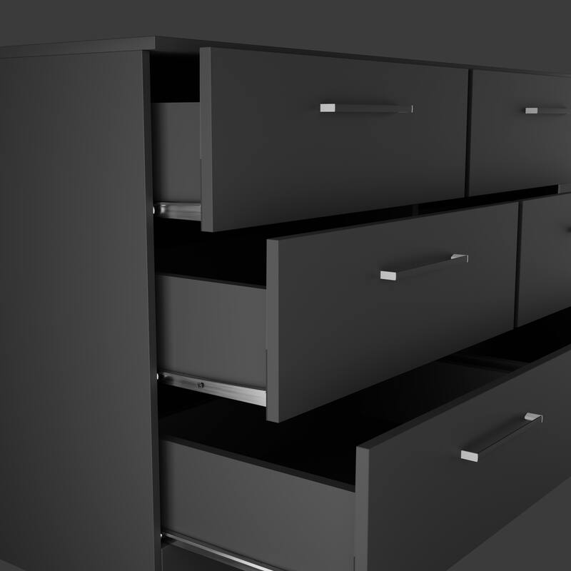 Kappesberg Sofia 50"W 6-Drawer Horizontal Dresser – Modern Bedroom Storage