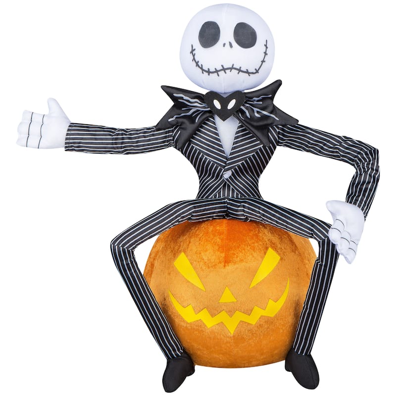 Gemmy Jack Skellington on Jack O' Lantern Halloween Greeter
