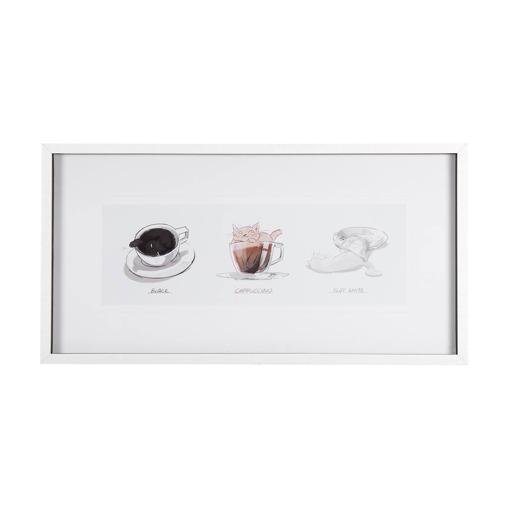 Coffee Cat Framed Art Print