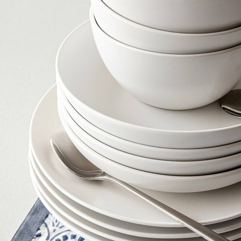 over&back Coupe Semi-Matte Stoneware Dinnerware Set