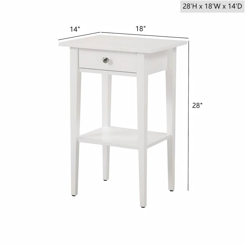 Sleek Modern White Nightstand with Minimalist Design