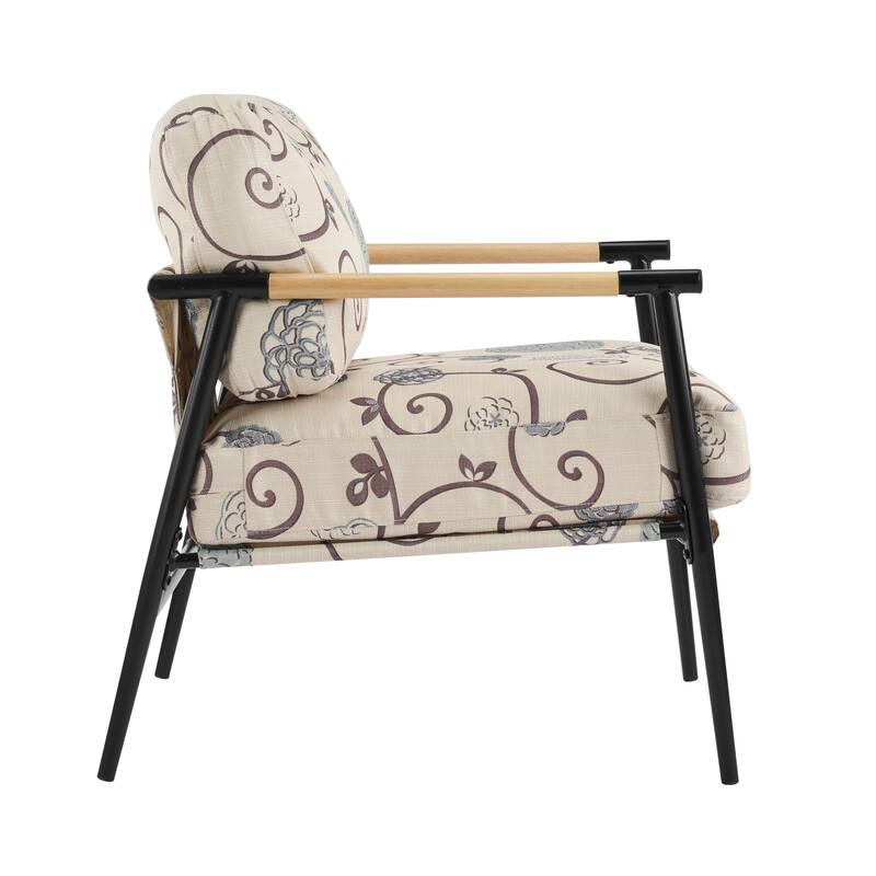 Christopher Knight Home - Varsts Modern Upholstered Accent Chair with Wood Frame, Emerald