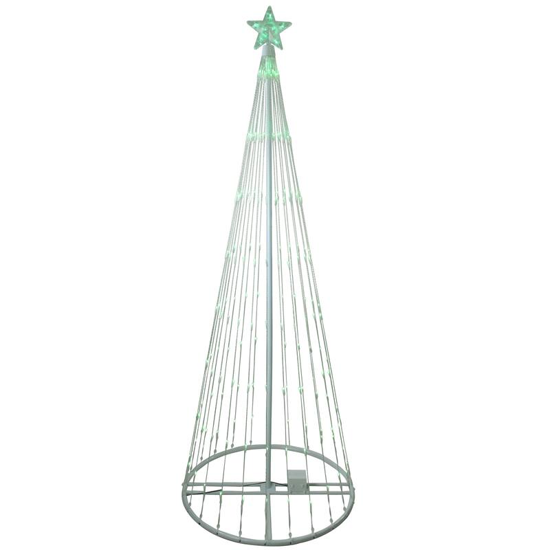 6' Green LED Lighted Christmas Tree Show Cone Outdoor Decor