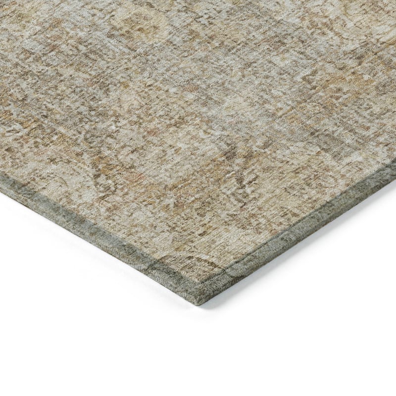 Machine Washable Indoor/Outdoor Traditional Global Chantille Rug