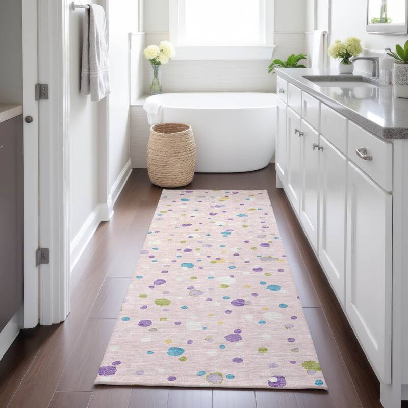 Machine Washable Indoor/ Outdoor Contemporary Sheinelle Chantille Rug