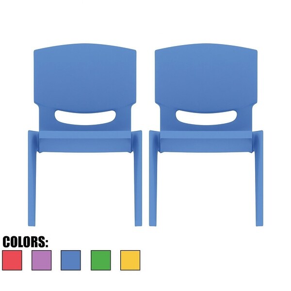 Shop Retired 2xhome Set Of 2 Blue Kids Stackable Plastic