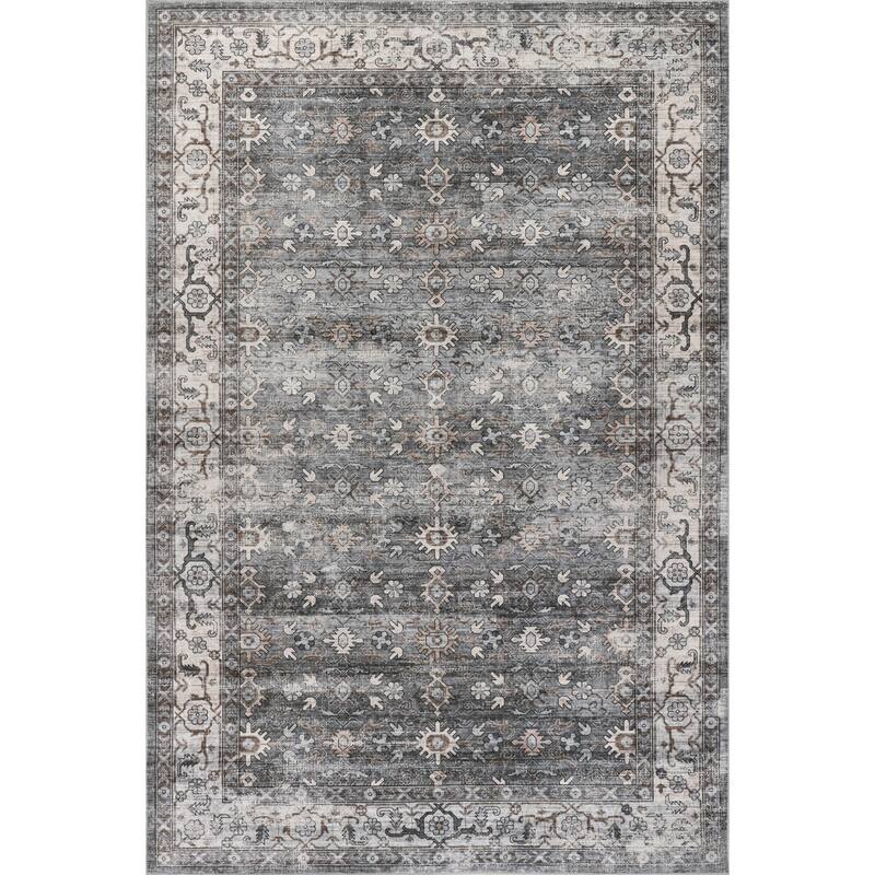 Nuloom Rania SplashGuard Medallion Machine Washable Area Rug