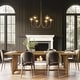 preview thumbnail 3 of 14, Celesn Modern Gold 6-Light Wheel Chandelier Glass Shade for Dining Living Room - D32" x H23"