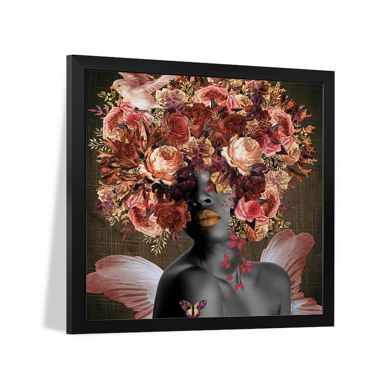 Angel In The Garden - Women In Bloom Premium Framed Poster by Yvonne Coleman Burney