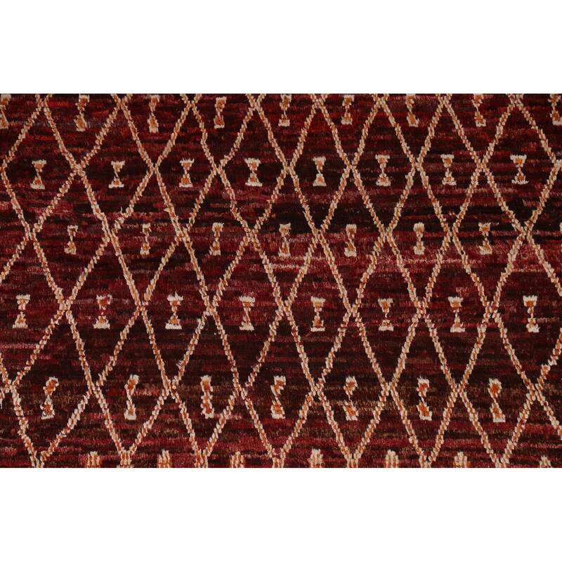 Trellis Modern Moroccan Living Room Area Rug Handknotted Wool Carpet