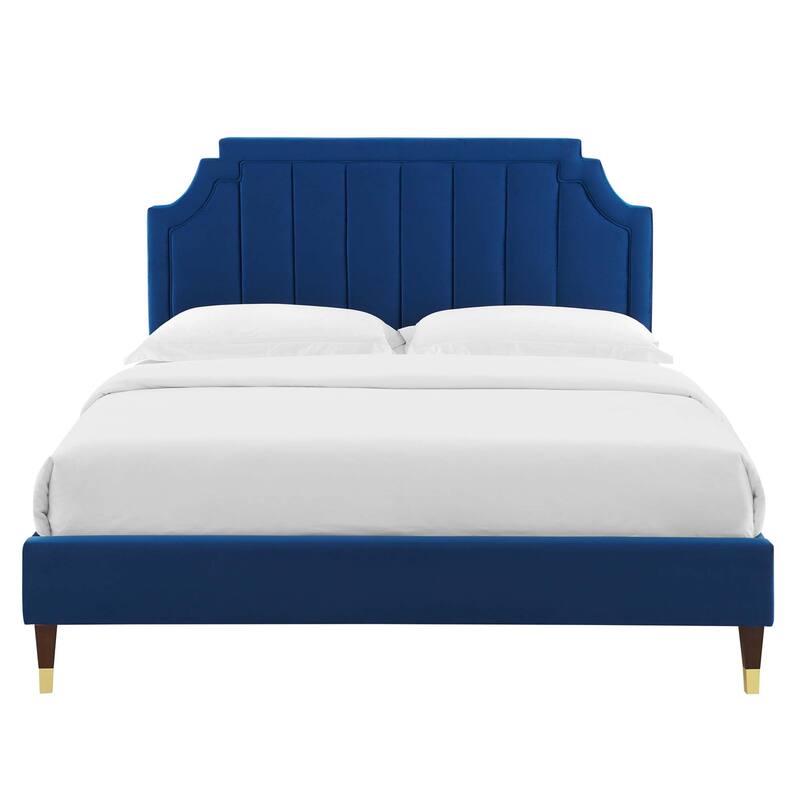 Sienna Performance Velvet Full Platform Bed