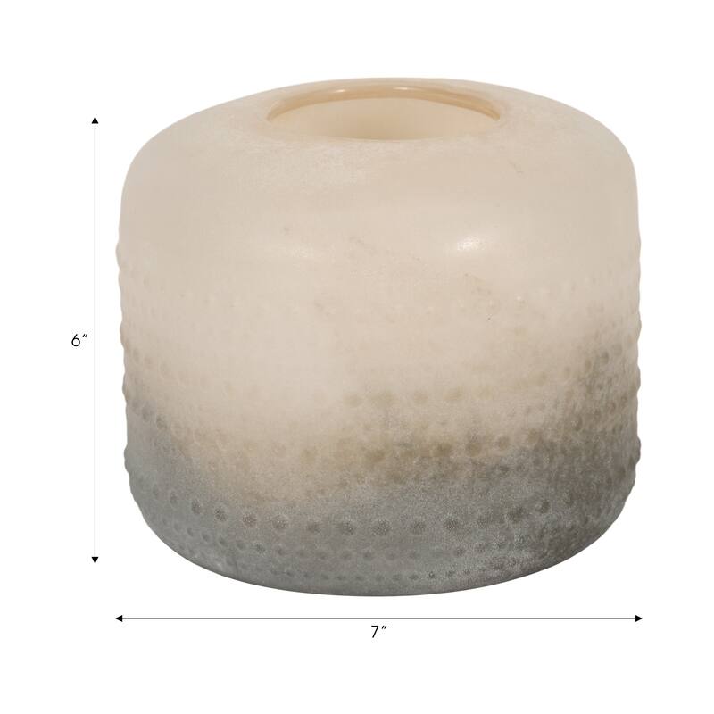 Sagebrook Home 7-inch Textured 2-tone Glass Vase