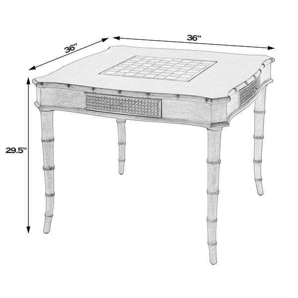 Osman 36 in. W Square Wood Chess-Checker Board Game Table with Storage Drawers