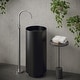 preview thumbnail 7 of 6, Karran Cinox Stainless Steel Round Pedestal Sink