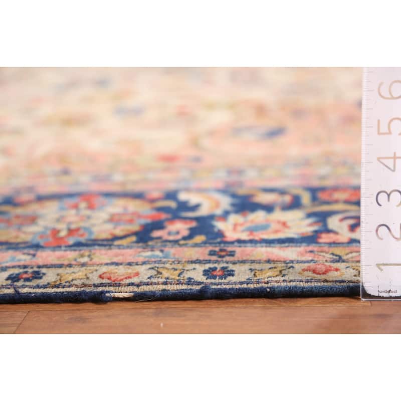 Hand Knotted Oriental 100% Wool Carpet Traditional Medallion Beige & Ivories Tabriz Area Rug - 12' 11'' X 10' 0''