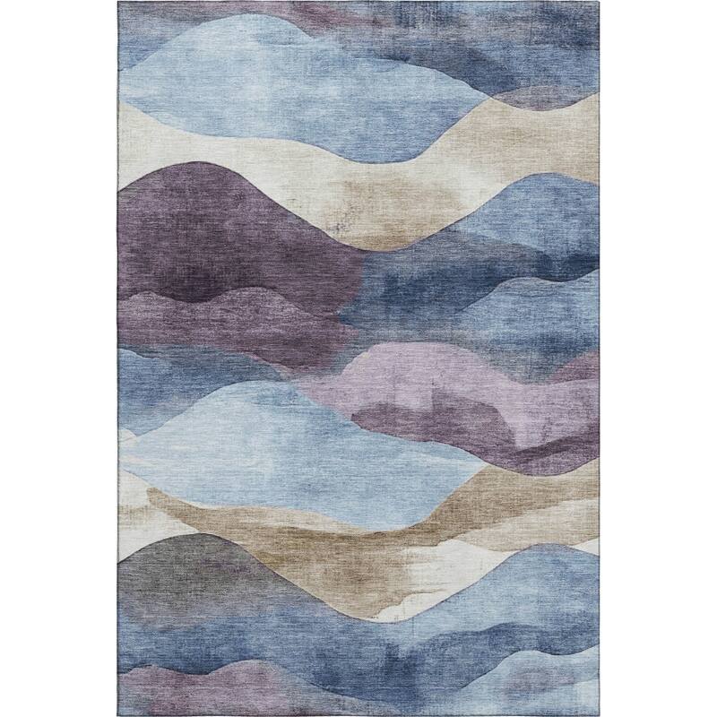 Premium Washable Super Soft Modern Waves Mayfield Rug