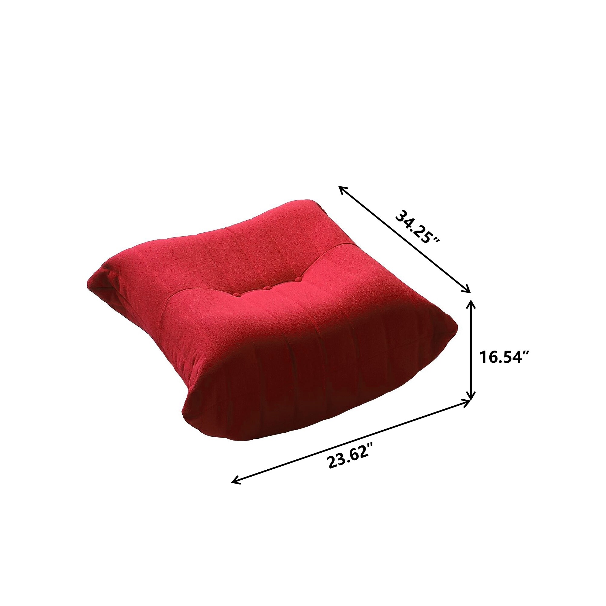 Teddy Velvet Floor Couch,Comfortable Back Support Lazy Sofa with