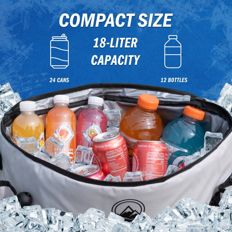 Kayak Cooler - 18L Seat Back Fishing Cooler - Water-Resistant Insulated Bag - 8-12 Hour Cooling Time by Wakeman Outdoors