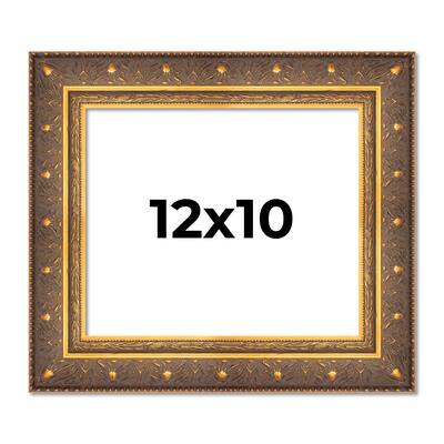 12x10 Frame Vintage Gold Solid Wood Picture Frame | 2.5 Inch Moulding