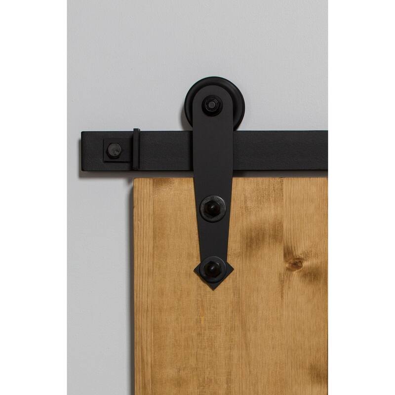 Leatherneck Hardware 141 Light Series 96 Inch Arrow Style Sliding Barn - Black