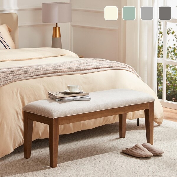 Wooden bench at end of bed discount