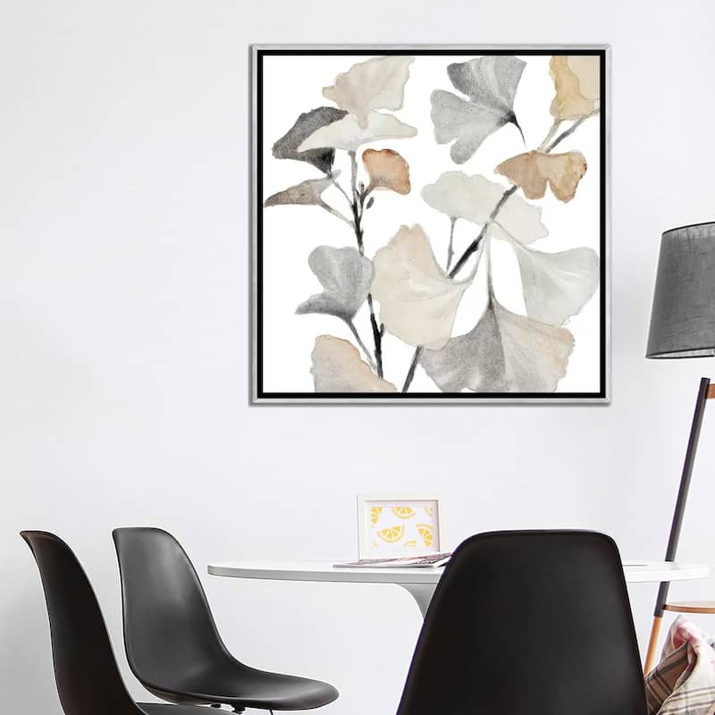 iCanvas "Neutral Ginko Stems I" by Lanie Loreth Framed