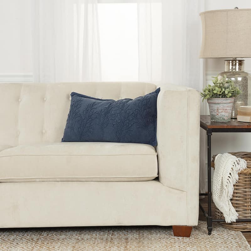 Botanical Cotton Casement Throw Pillow