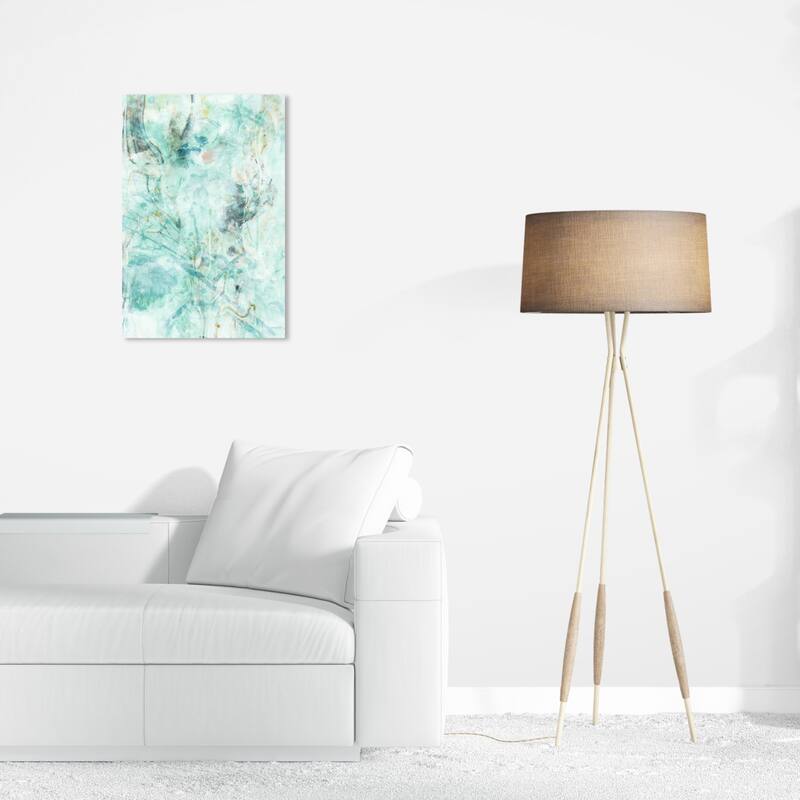 Wynwood Studio Canvas Abstract Salseo Aqua Blue and Teal Modern & Contemporary Wall Art Canvas Print - 24 x 16