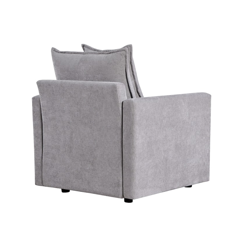 Gray 33.07" Upholstered Arm Chair