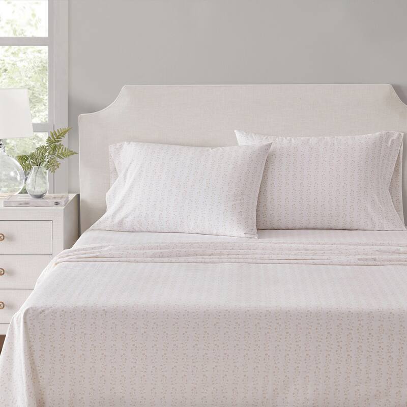 Martha Stewart Printed Cotton Percale Sheet Set
