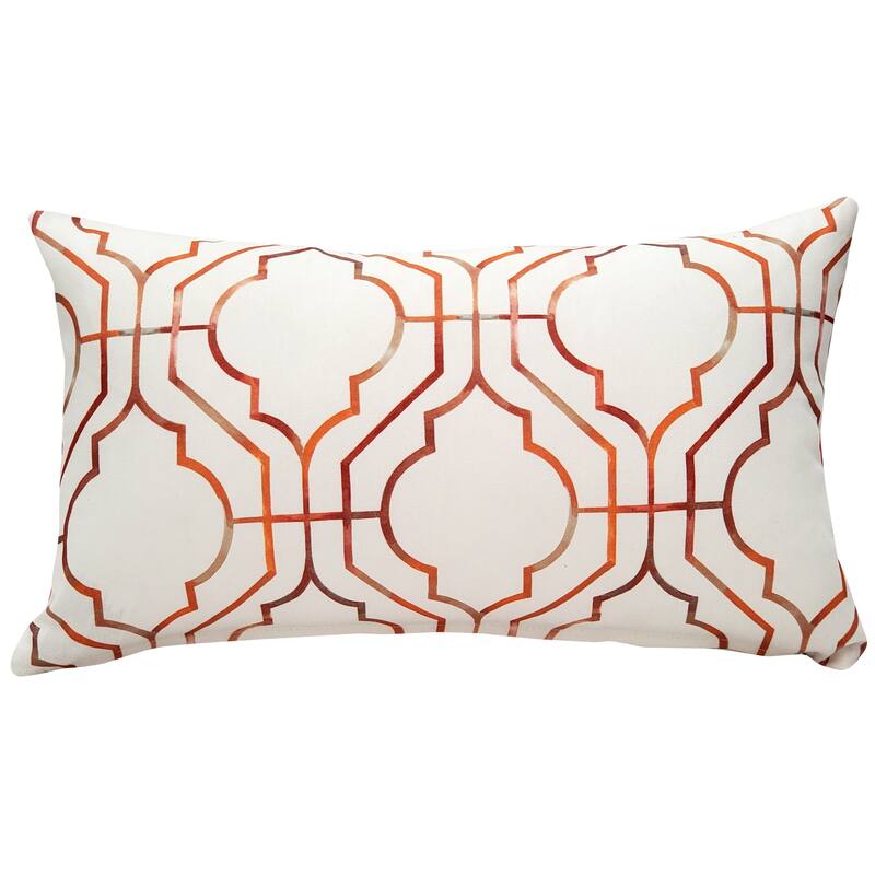 Billmore Gate Throw Pillow - 12" 20" - Polyester - Orange