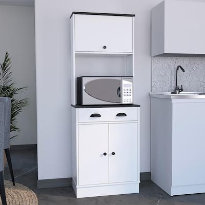 Tampa Kitchen Pantry with Drawer and 2 Cabinets