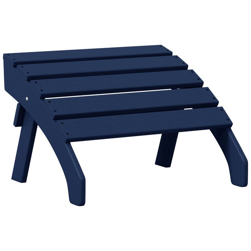 Polytrends Altura Outdoor Adirondack Folding Ottoman - Navy Blue