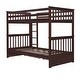 preview thumbnail 49 of 51, Twin Over Twin Bunk Bed Convertible 2 Platform Beds, Wooden Panel Bed with Ladder, Guardrail and 2 Drawers