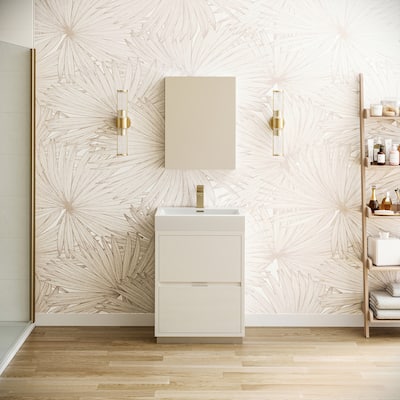 Fresca Senza 24" Single Vanity Set with Wood Cabinet and Acrylic