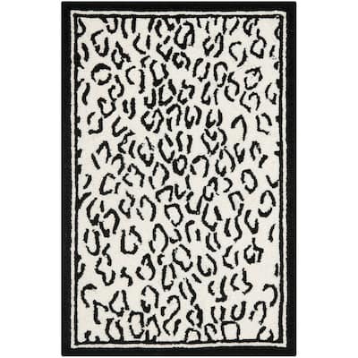 SAFAVIEH Handmade Chelsea Cayla Leopard French Country Wool Rug