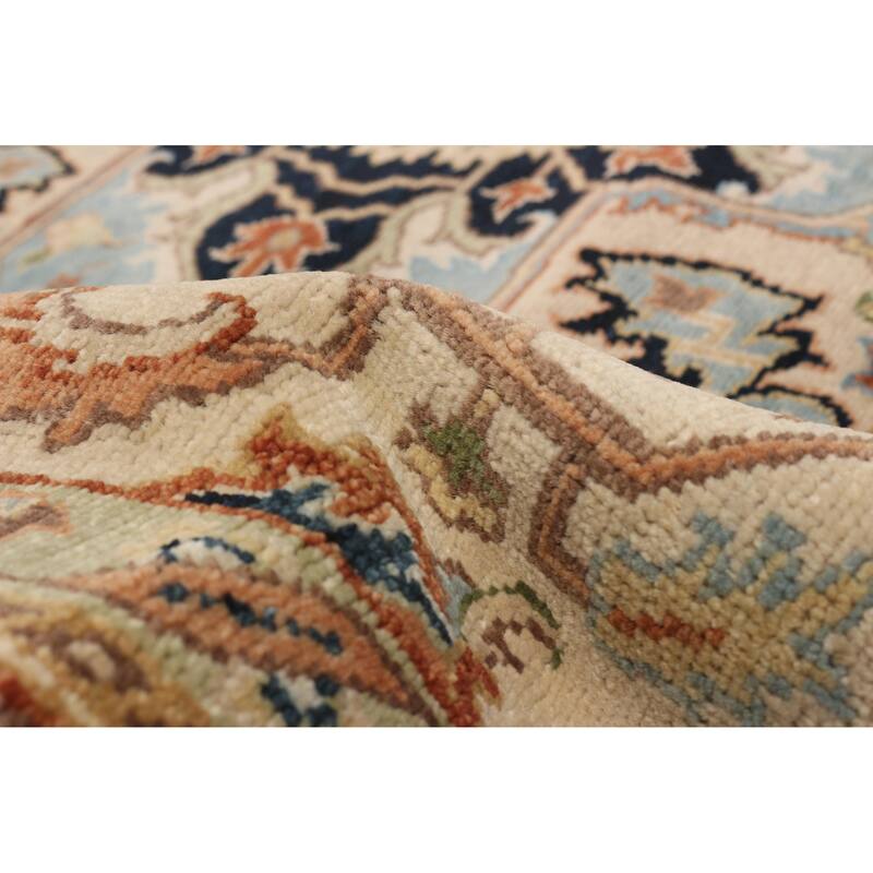 ECARPETGALLERY Hand-knotted Jules Sultane Ivory Wool Rug - 7'9 x 9'8