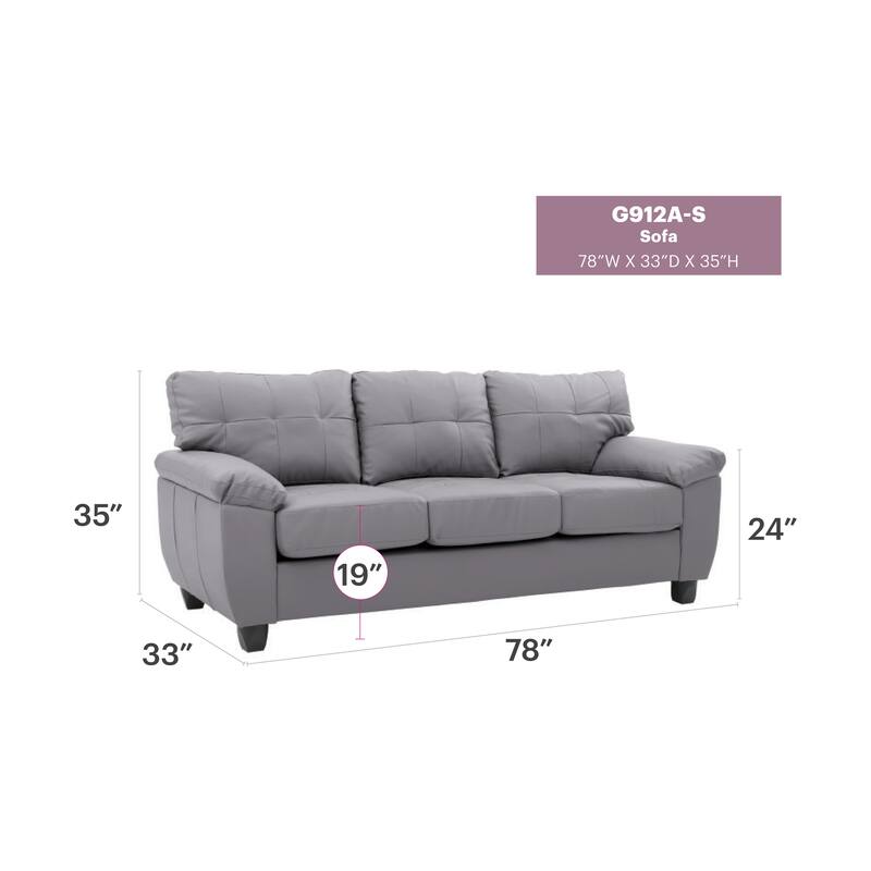 Sophisticated Gray Sofa with Padded Arms