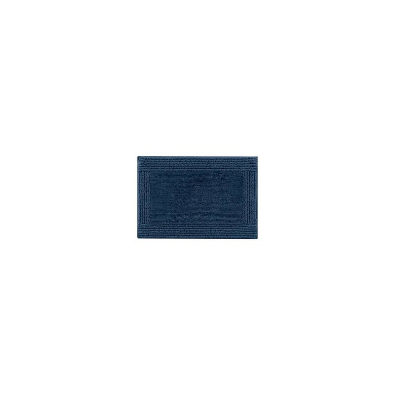 1 PCS 17x24" Cotton Tufted 3000 GSM Reversible Bath Rug Blue