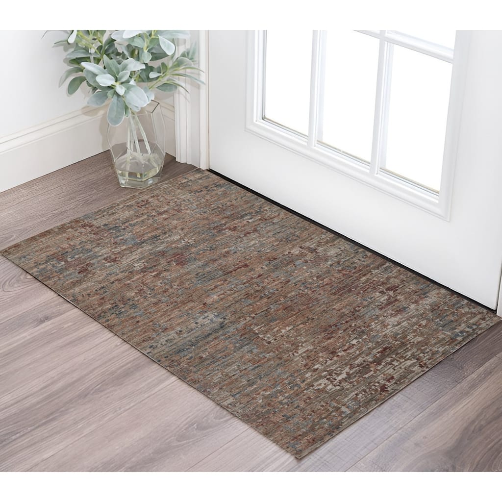 Yelal Abstract Soft Durable Area Rug By HomeRoots - 2' x 3'