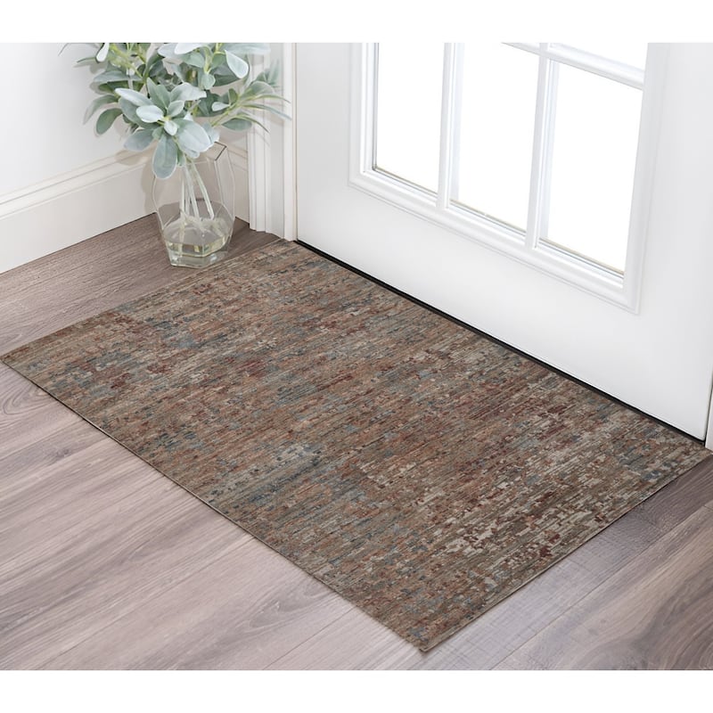 Yelal Abstract Soft Durable Area Rug By HomeRoots - 2' x 3'