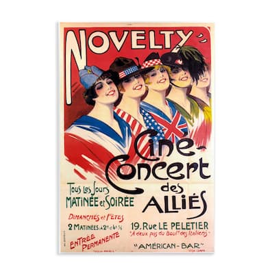 Stupell Vintage Novelty Concert Wall Plaque Art Design By Marcus Jules