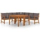 preview thumbnail 70 of 83, vidaXL 4/5/6/7/9/11 Piece Patio Dining Set with Cushions Solid Wood Acacia