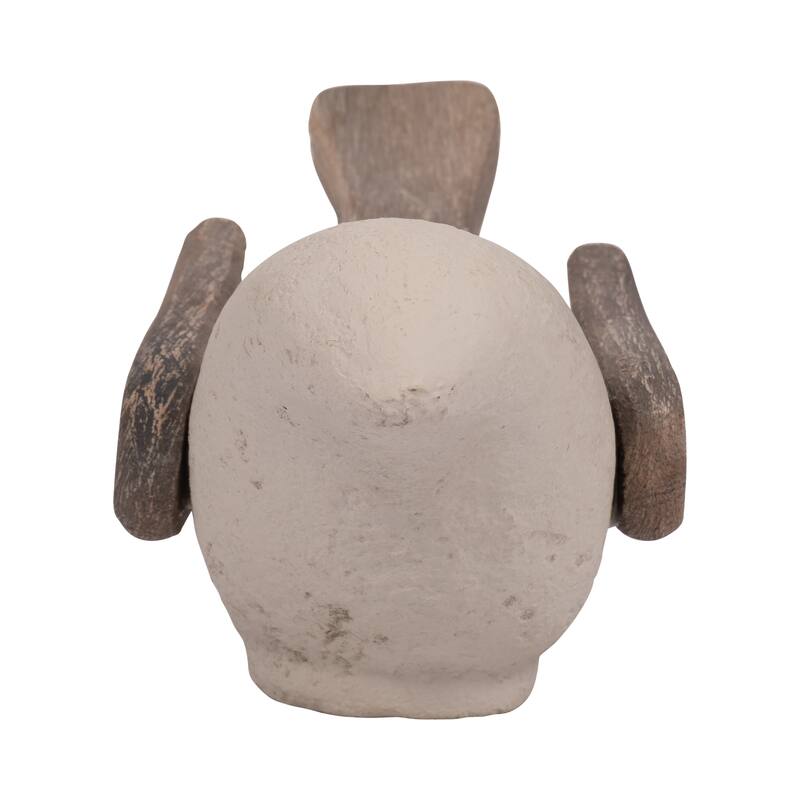 Ceramic Hand-Carved Bird Decorative Figurine - Ivory