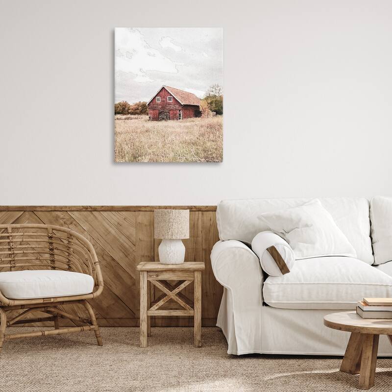 Stupell Red Barn Country Terrain Canvas Wall Art Design By Susan Ball