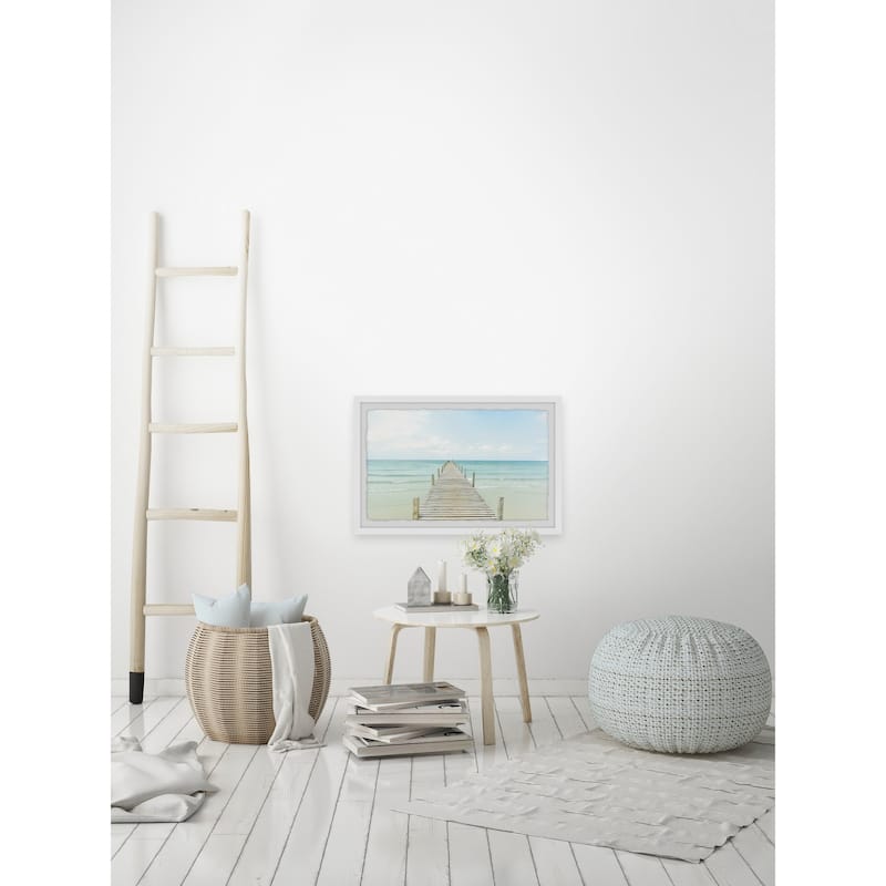 'Bright Ocean's View' Framed Painting Print