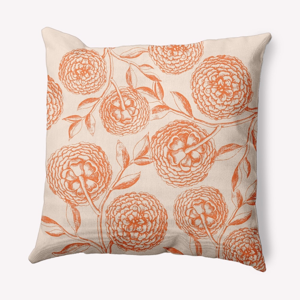 Antique Flowers Indoor/Outdoor Throw Pillow