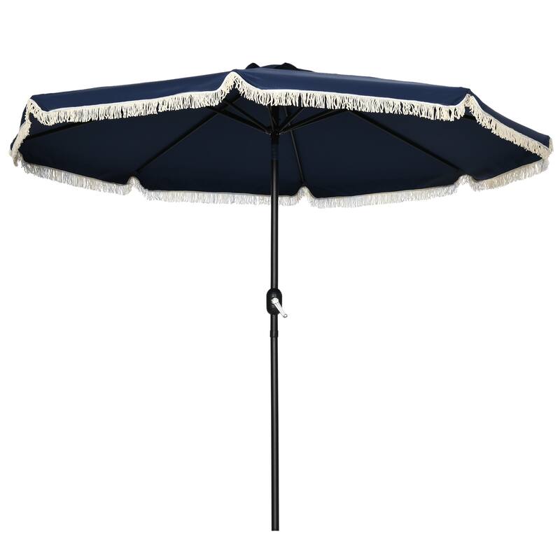 9ft Patio Umbrella with Push Button Tilt and Crank